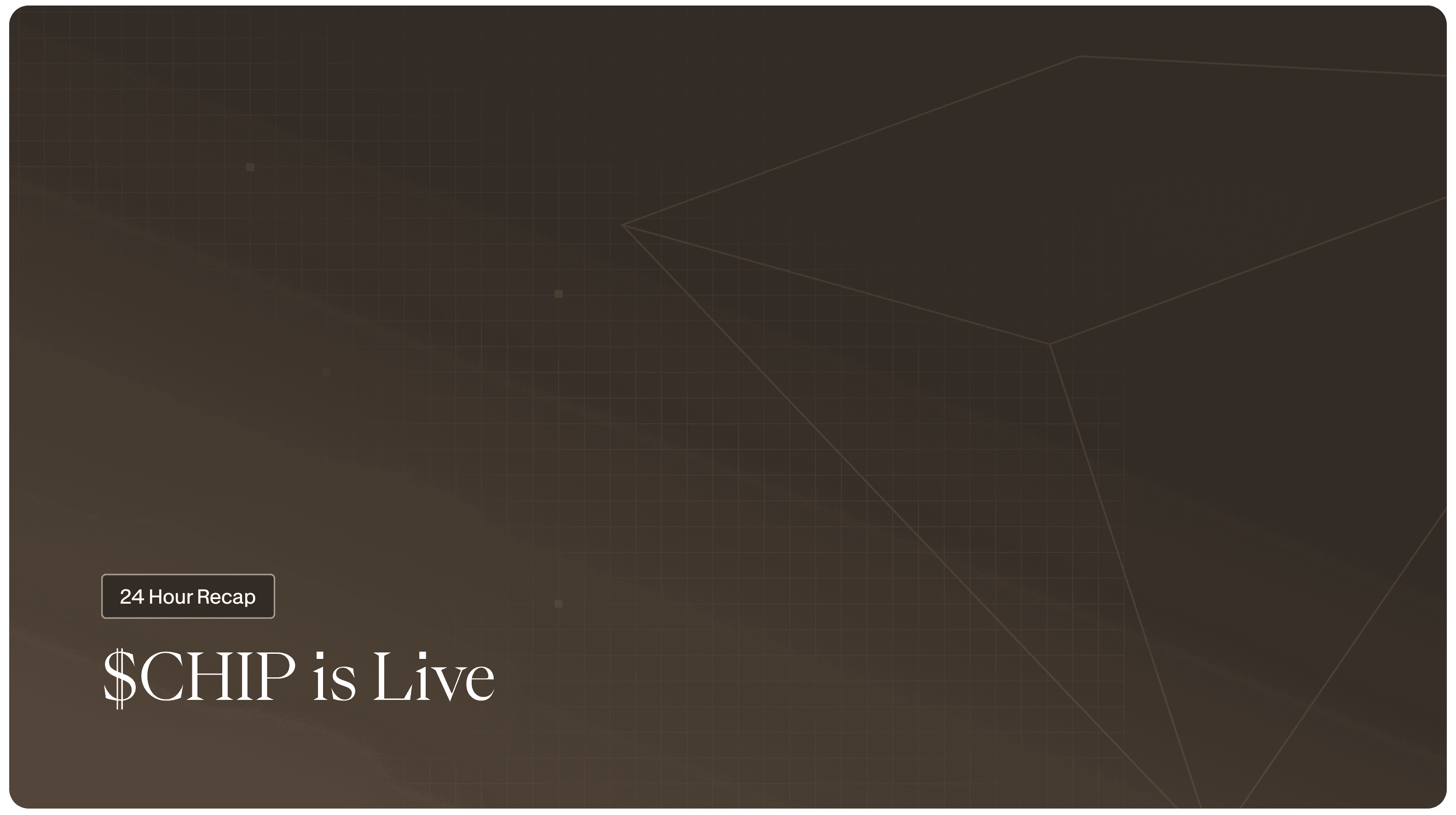 $CHIP Is Live