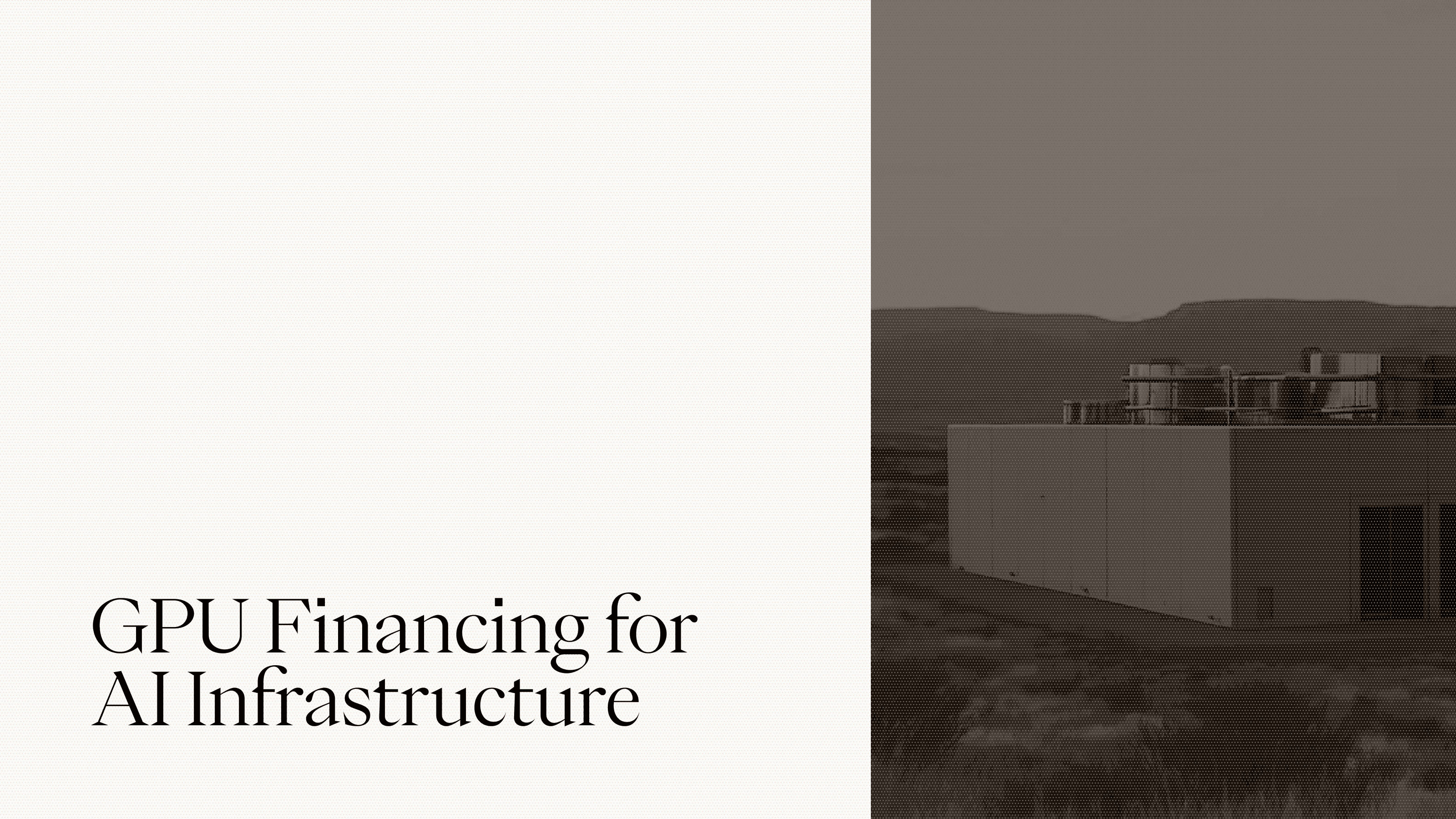 GPU Financing for AI Clouds and Startups